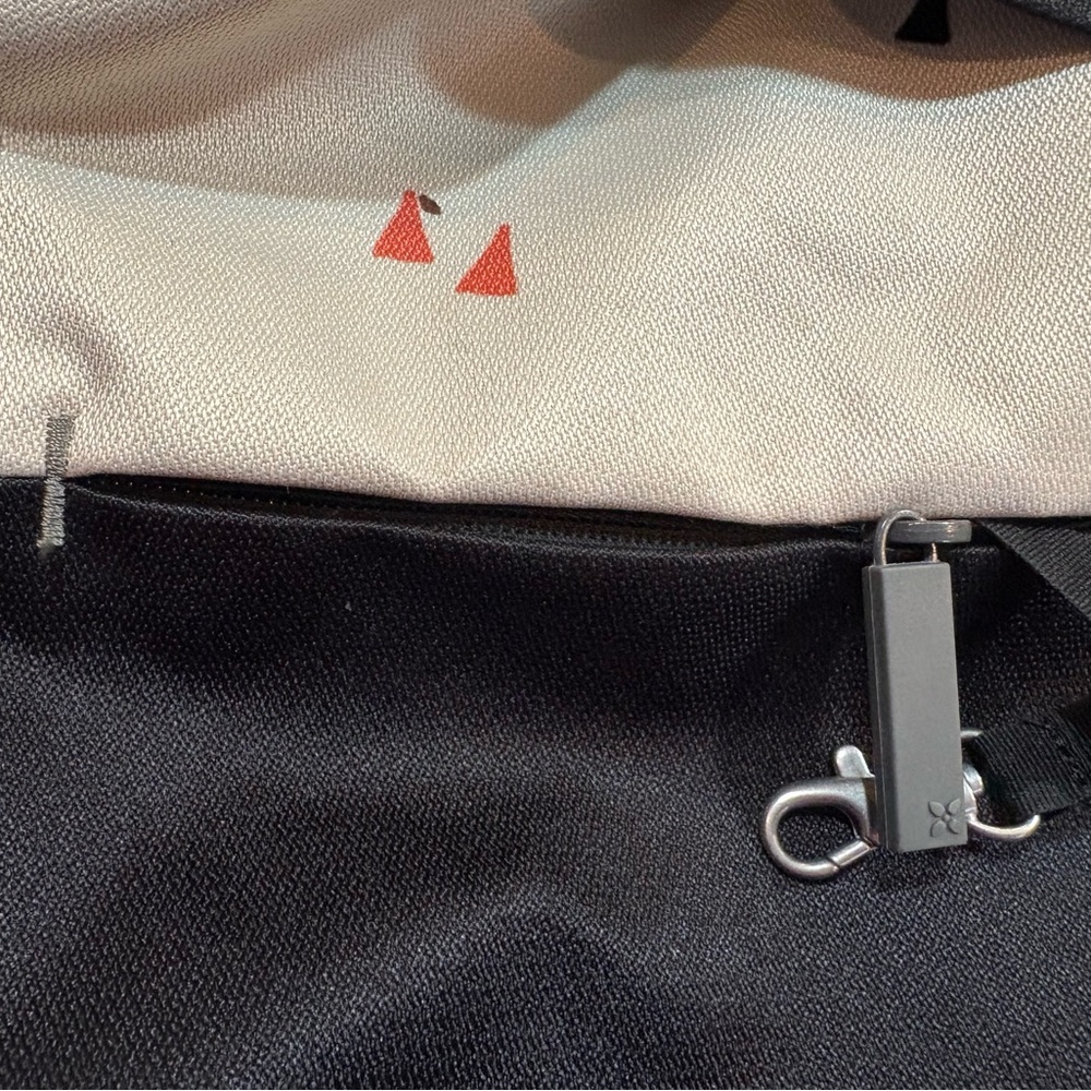 Sherpani Black and Cream Triangle Print Backpack - Picture 4 of 15